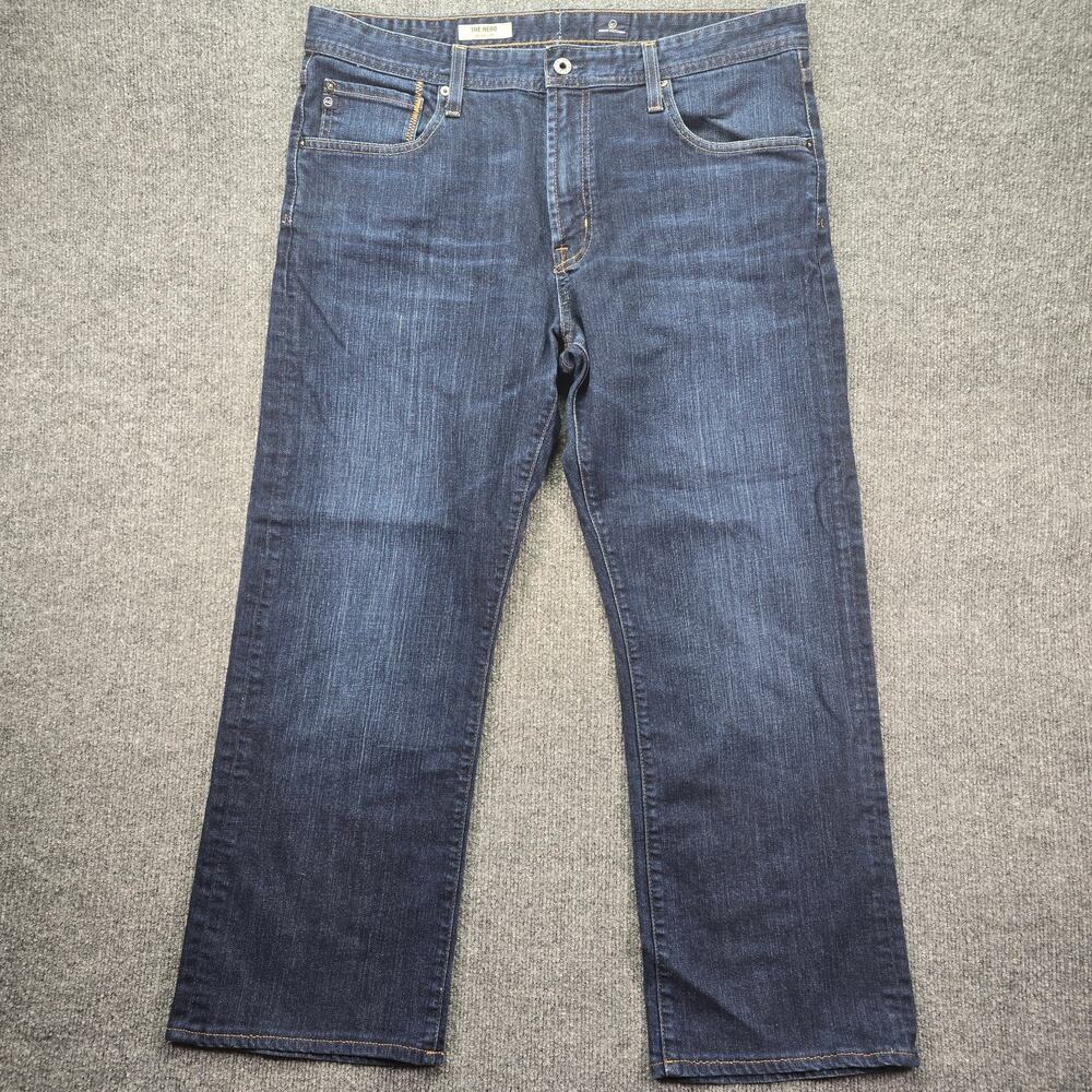 AG Adriano Goldschmied The Hero Jeans Mens 36x34 (36x28) Blue Relaxed Fit Dark